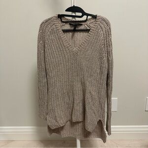 BCBGMaxAzria Taupe V-Neck Sweater